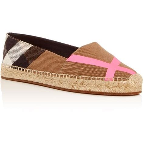 burberry hodgeson espadrilles fluo bright pink|BURBERRY Womens Hodgeson House Check Espadrille Flats .